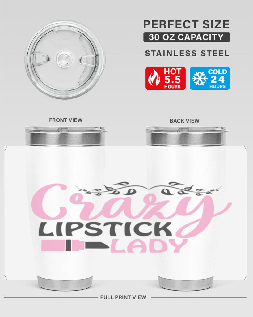 crazy lipstick lady Style 159#- make up- Tumbler