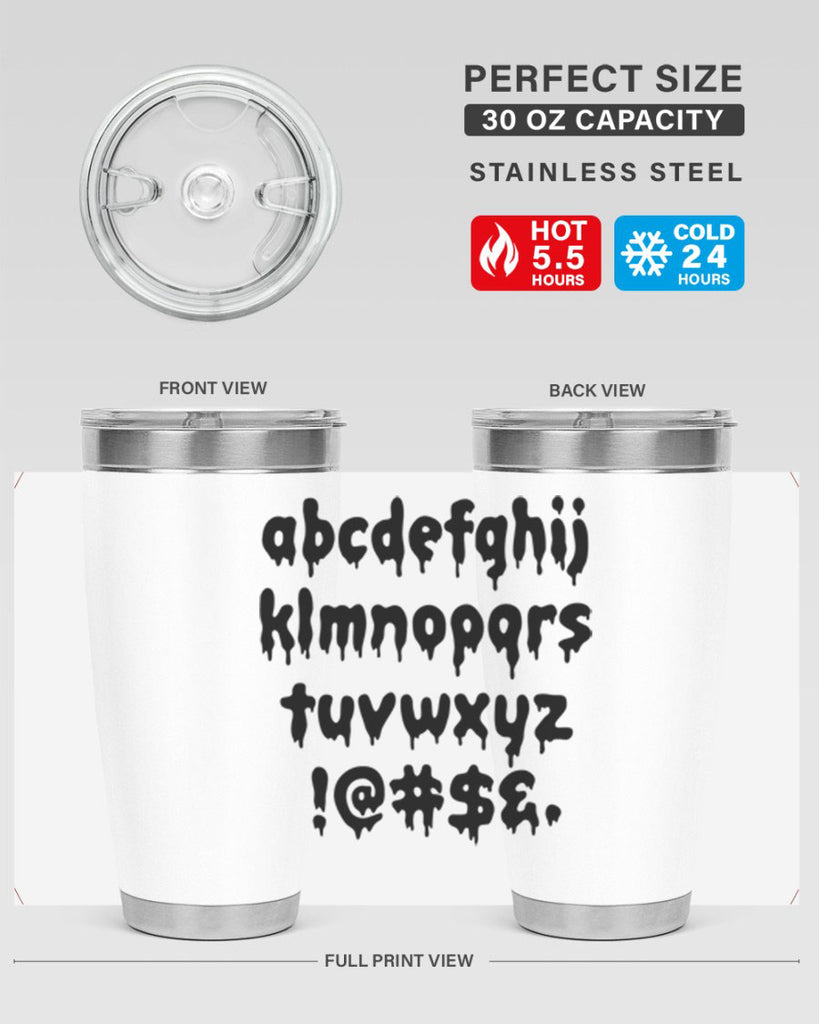 dripping lowercase 162#- black words phrases- Cotton Tank