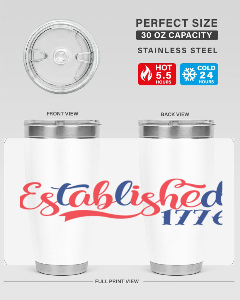 established Style 46#- Fourt Of July- Tumbler