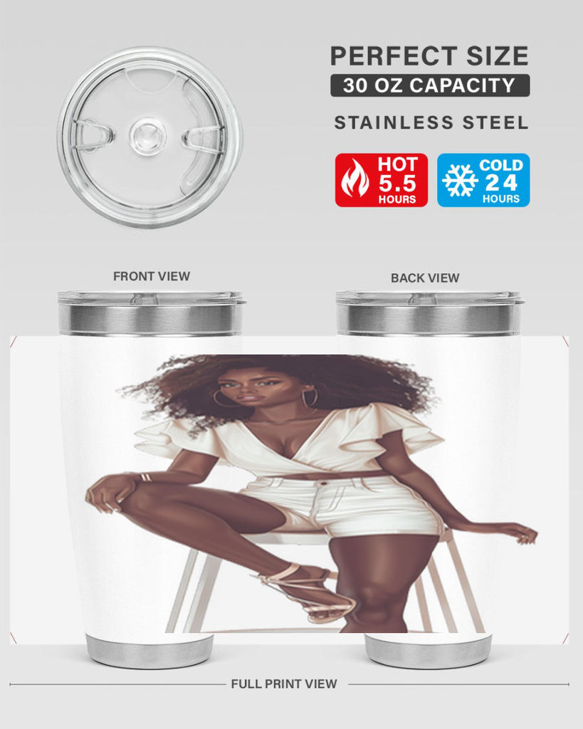 fashion girl in white 85#- fashion- Cotton Tank