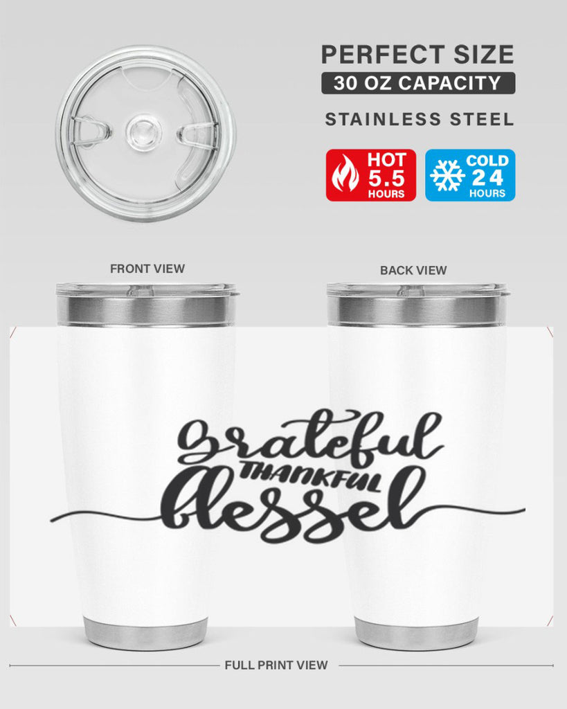 grateful thankful blessed 56#- thanksgiving- Tumbler