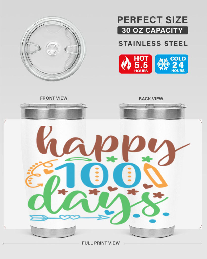 happy 100 days 10#- 100 days of school- Tumbler