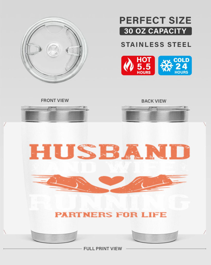 husband and wife running partners for life 41#- running- Tumbler
