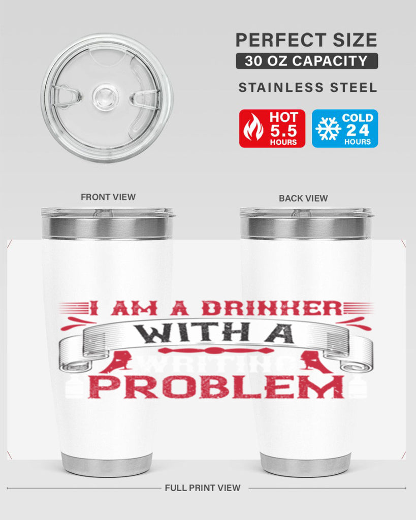 i am a drinker with a writing problem 49#- drinking- Tumbler