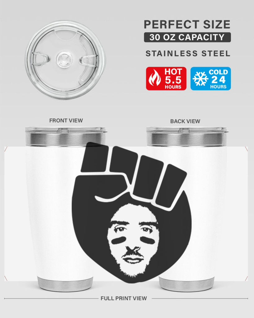 kaepernick fist hair 22#- black men - boys- tumbler