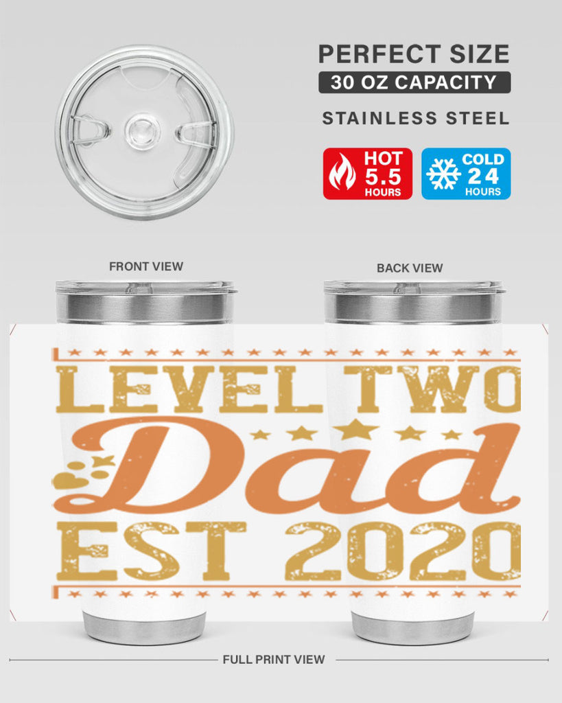 level dad est 189#- fathers day- Tumbler
