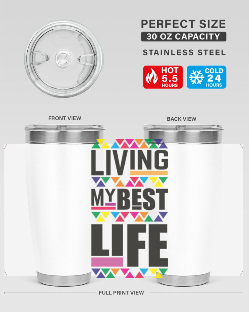 living my best life- black words phrases- Cotton Tank