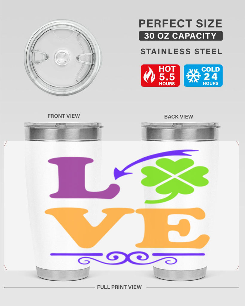 love 18#- mardi gras- Tumbler