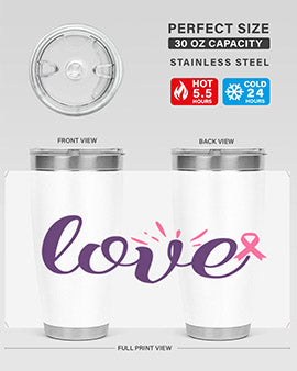 love Style 7#- breast cancer- Tumbler