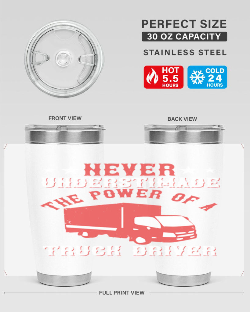 never understimade the power of a truck driver Style 27#- truck driver- tumbler