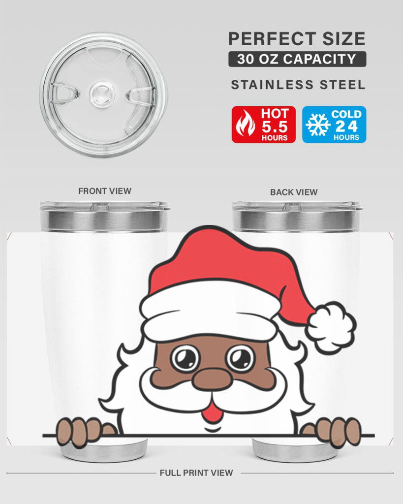 peekaboo black santa 19#- black men - boys- tumbler