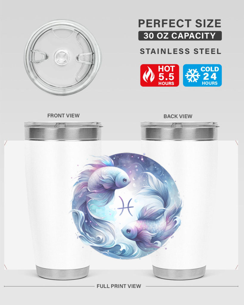 pisces 349#- zodiac- Tumbler