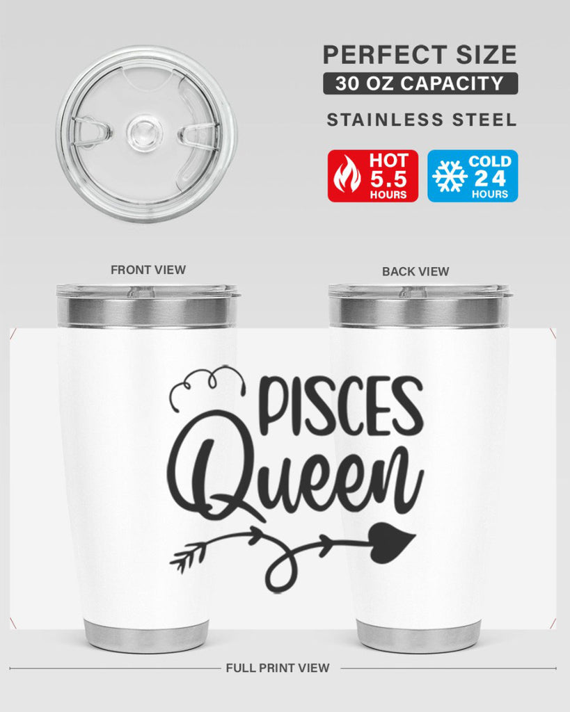 pisces queen 379#- zodiac- Tumbler