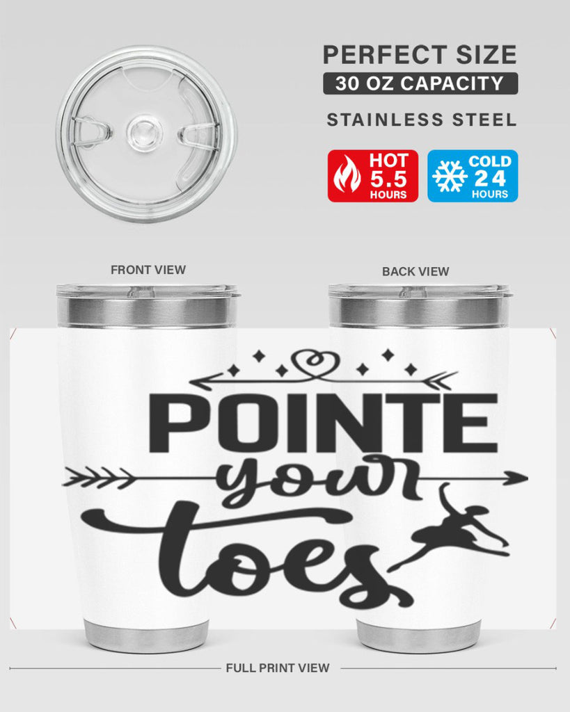pointe your toes 72#- ballet- Tumbler