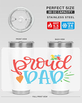 proud dad Style 36#- autism- Tumbler