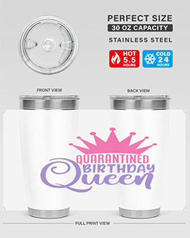 quarantined birthday queen Style 46#- corona virus- Tumbler