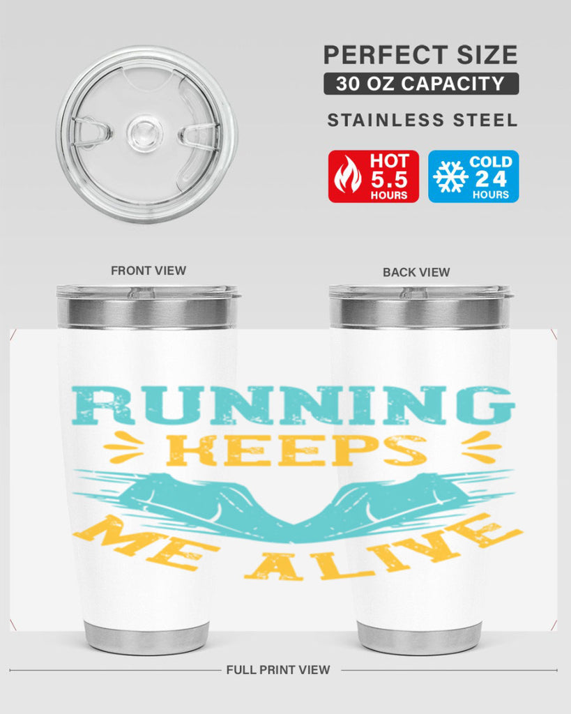 running keeps me alive 19#- running- Tumbler