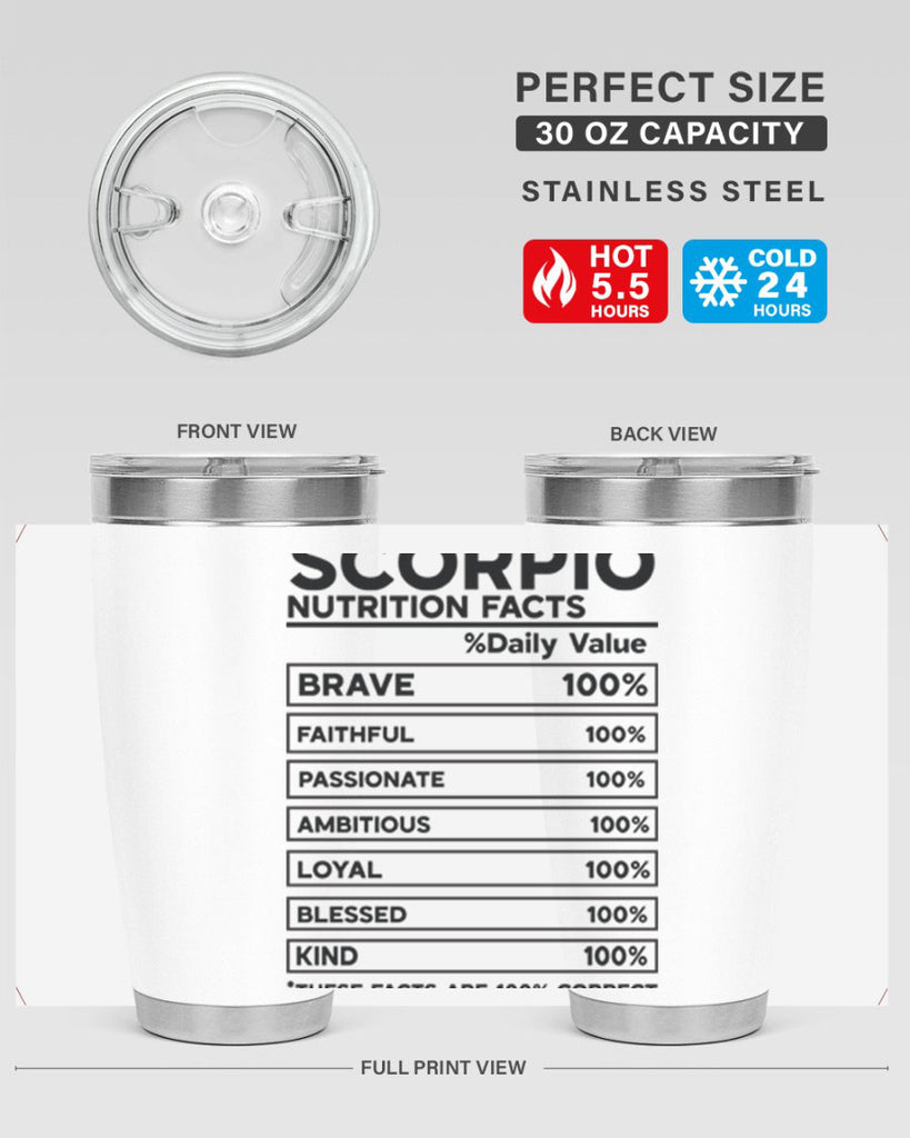 scorpio Nutrition Facts 434#- zodiac- Tumbler