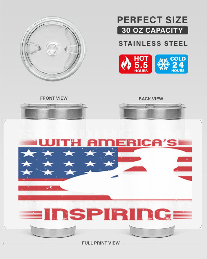 spending time with americas 90#- Veterns Day- Tumbler