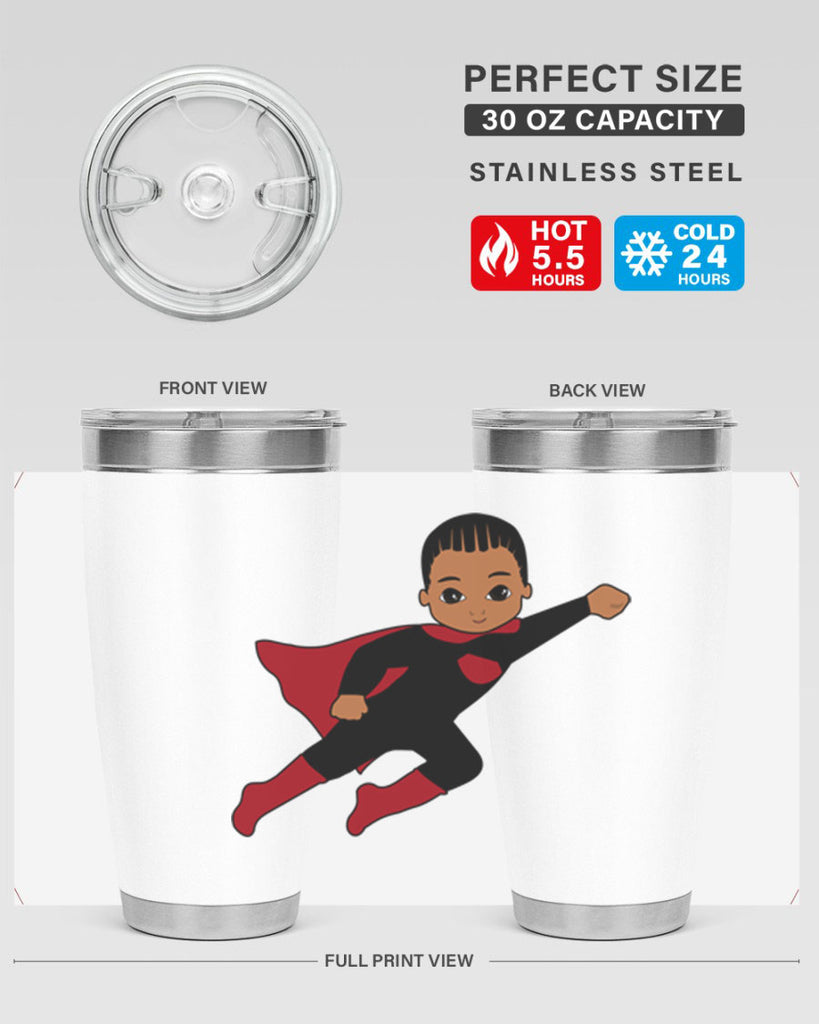 super kid 16#- black men - boys- tumbler