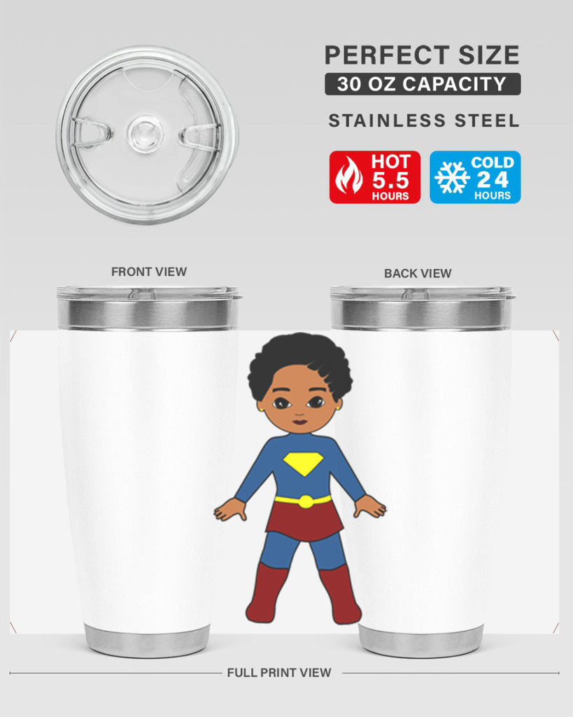 super kid 3#- black men - boys- tumbler