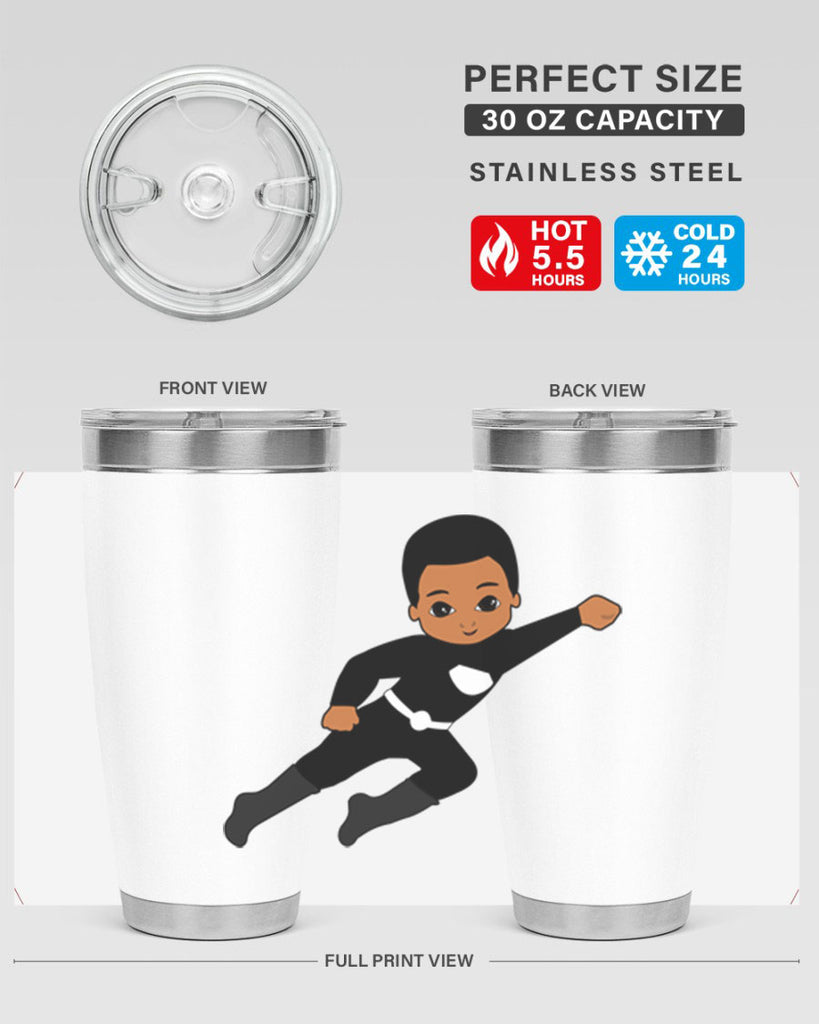 super kid 7#- black men - boys- tumbler