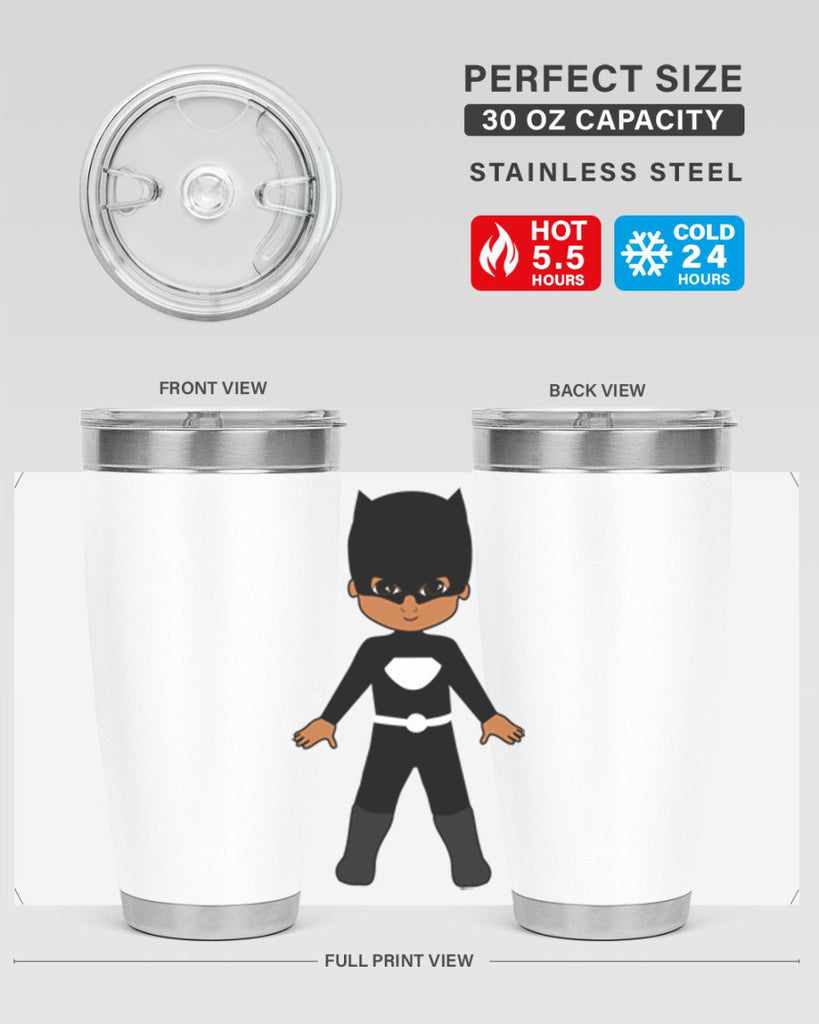 super kid 8#- black men - boys- tumbler