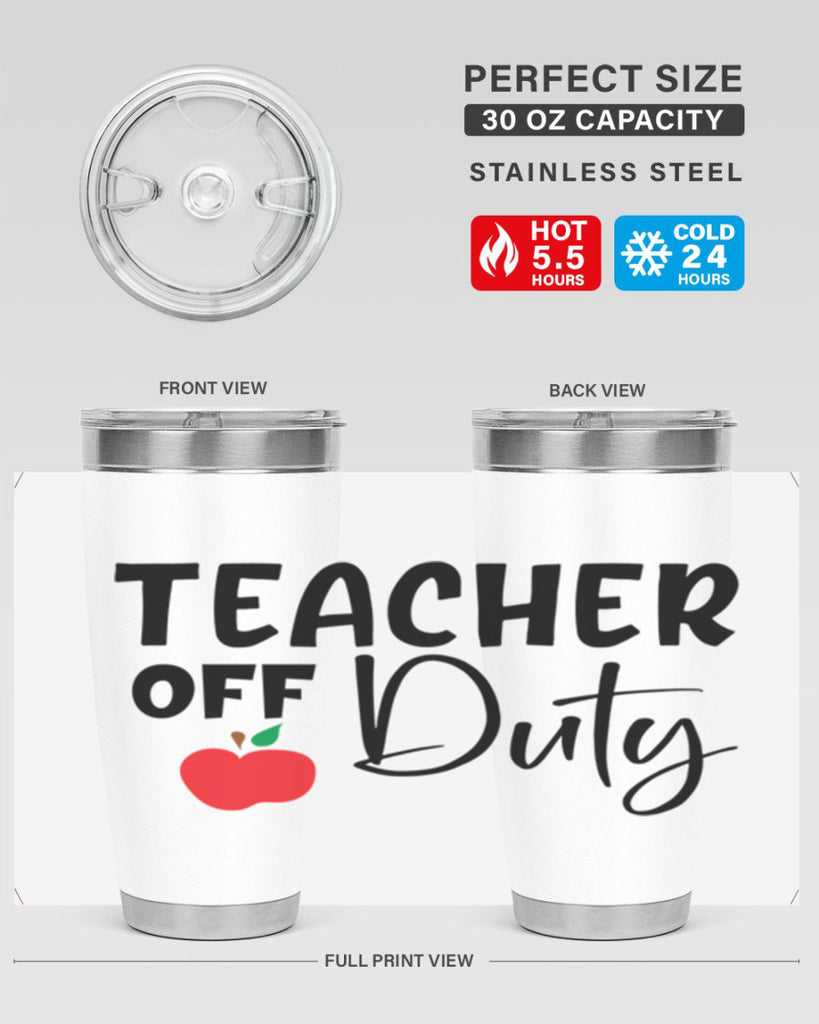 teacher off duty Style 140#- teacher- tumbler