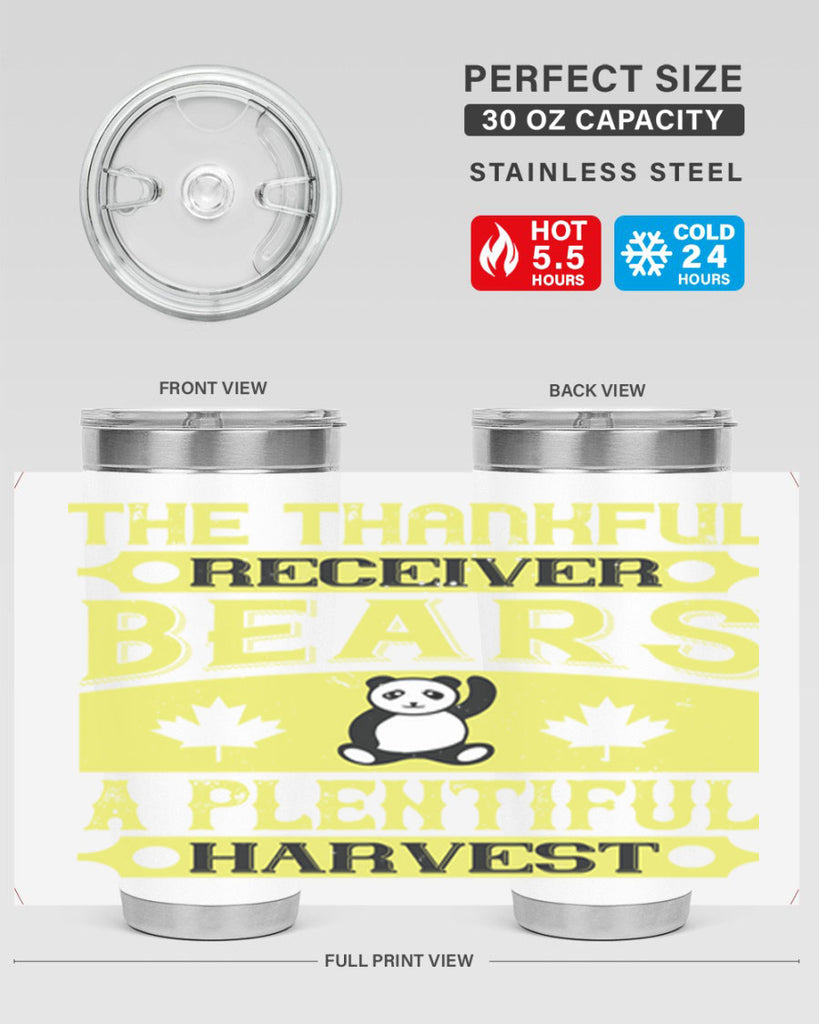 the thankful receiver bears a plentiful harvest 2#- thanksgiving- Tumbler