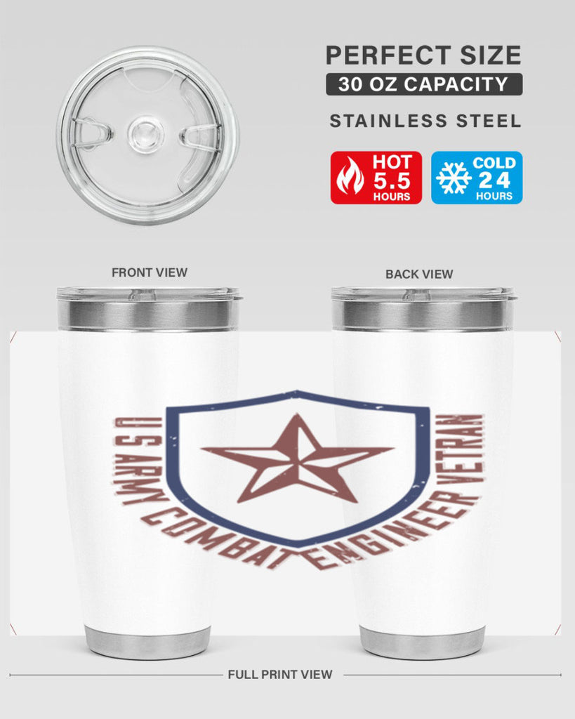 u s army conbat engineer vetran Style 32#- engineer- tumbler