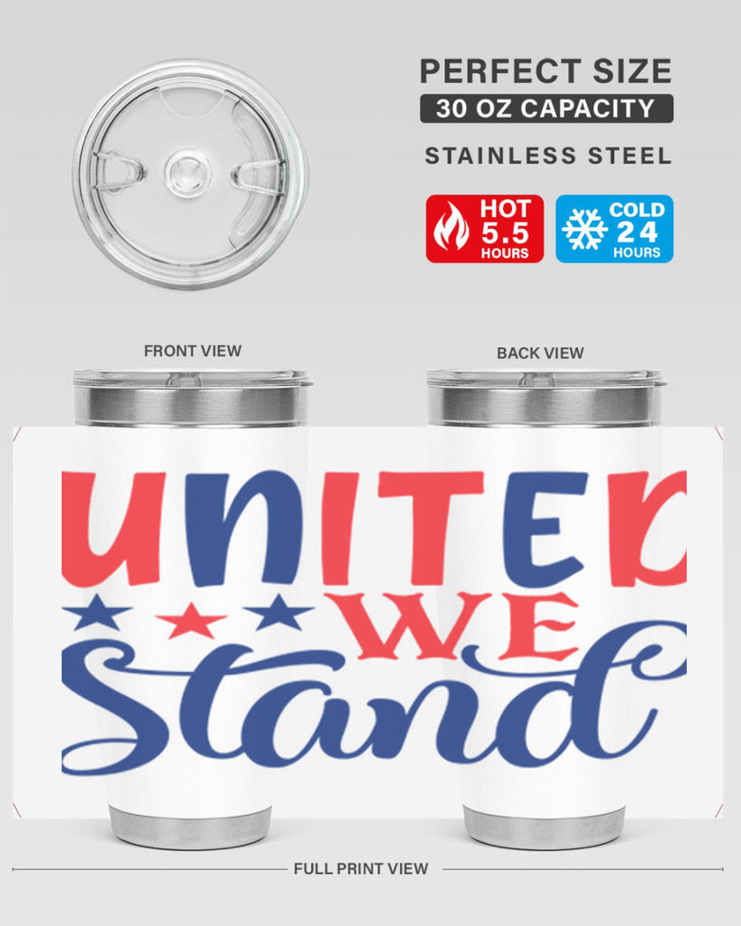 united we stand Style 75#- Fourt Of July- Tumbler