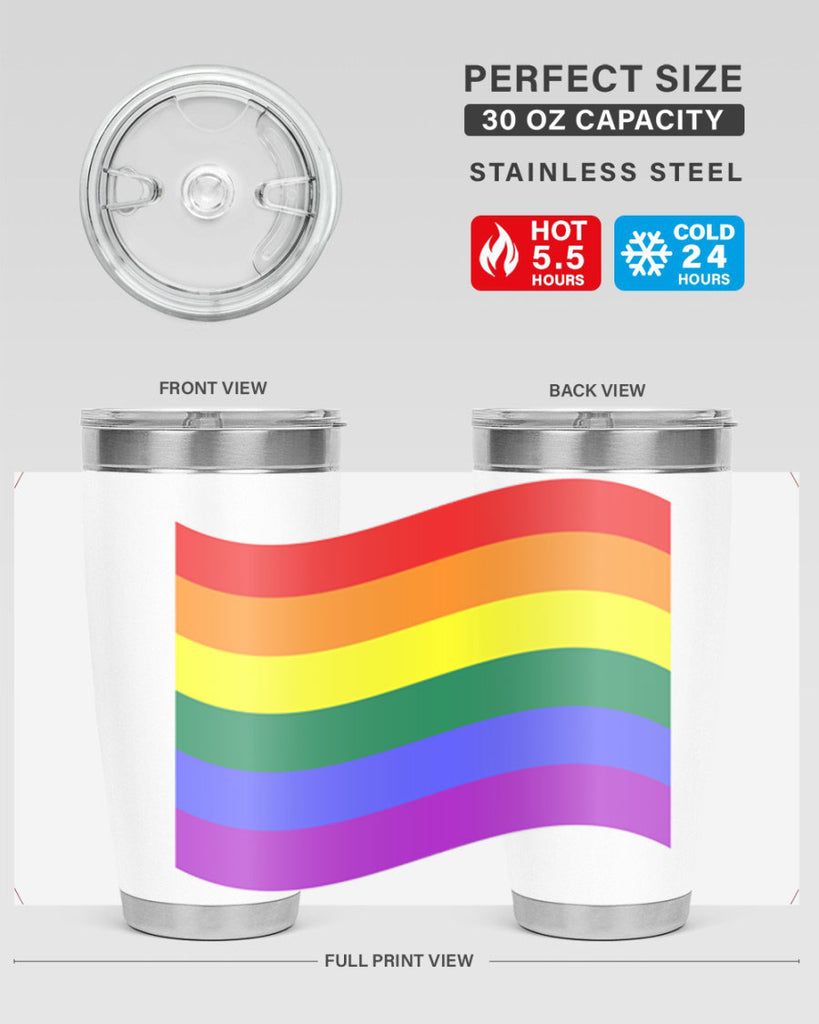 wavy rainbow flag 1#- lgbt- Tumbler