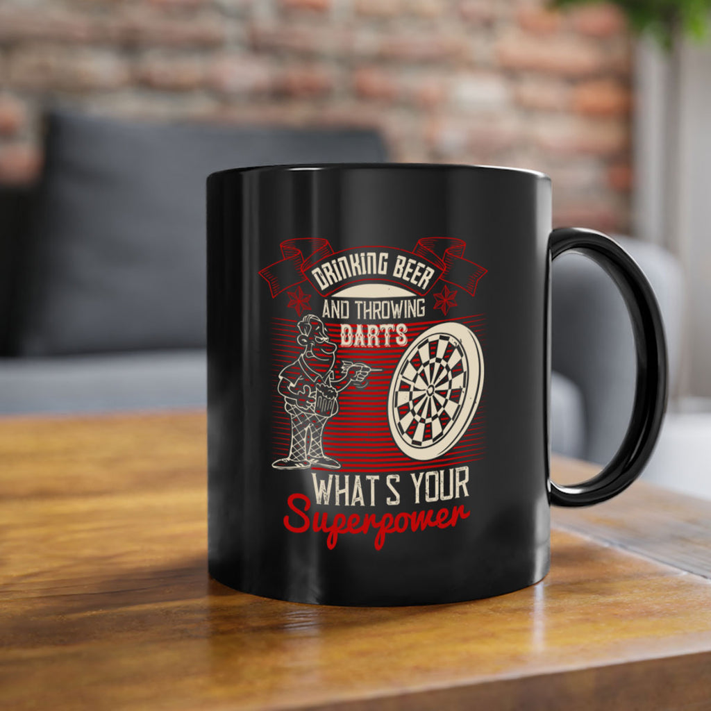 Drinking Beer And Throwing Darts Whats Your Superpower 2269#- darts-Mug / Coffee Cup
