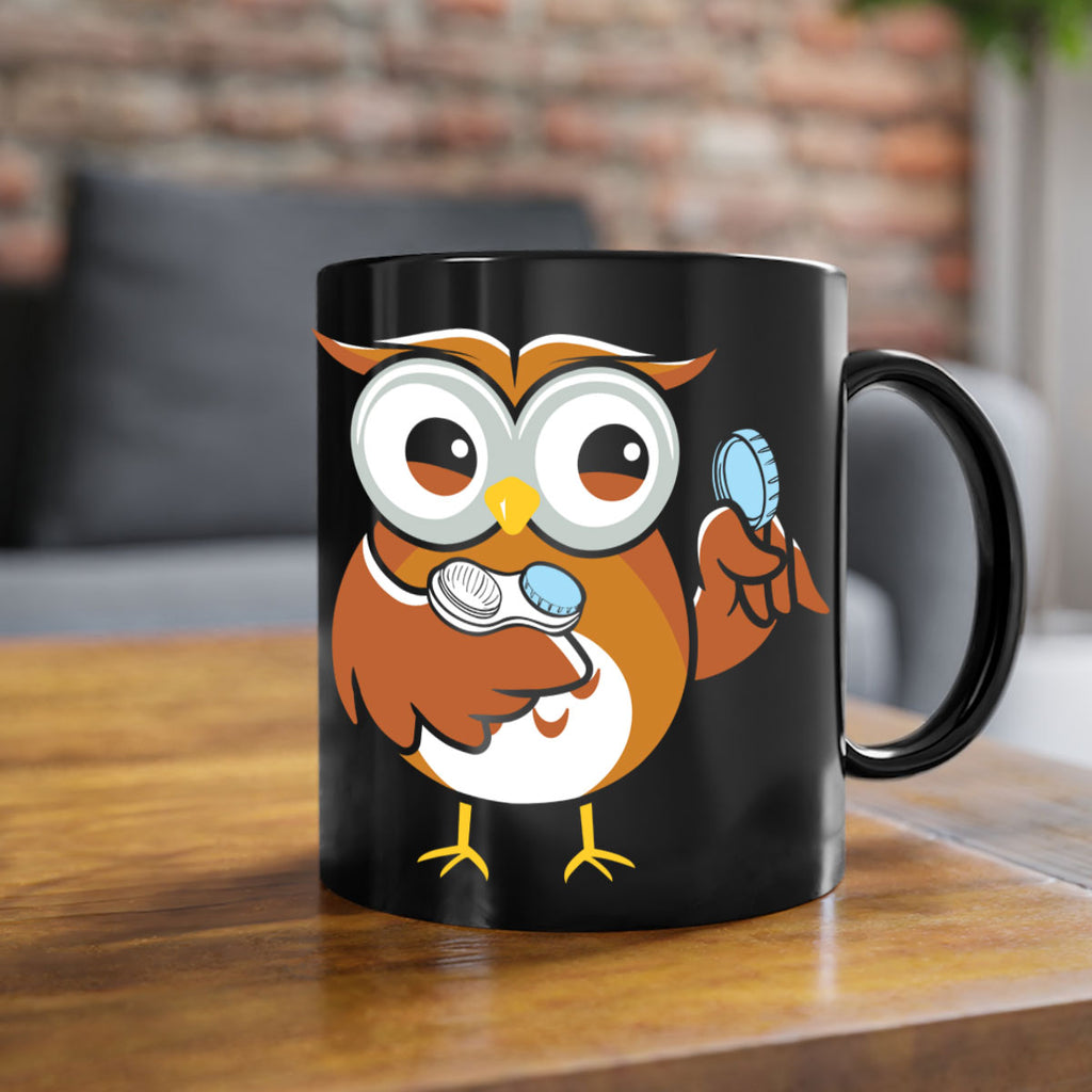 Funny Owl Contact Lens Case A TurtleRabbit 6#- owl-Mug / Coffee Cup