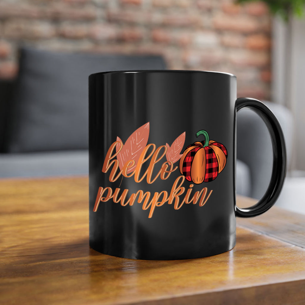 Hello Pumpkin 294#- fall-Mug / Coffee Cup