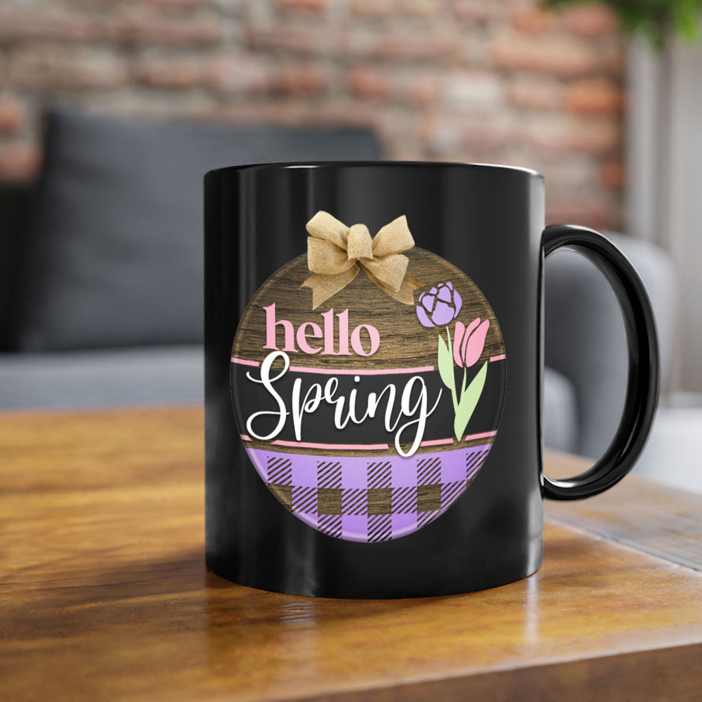 Hello spring plaid Mockup205#- spring-Mug / Coffee Cup