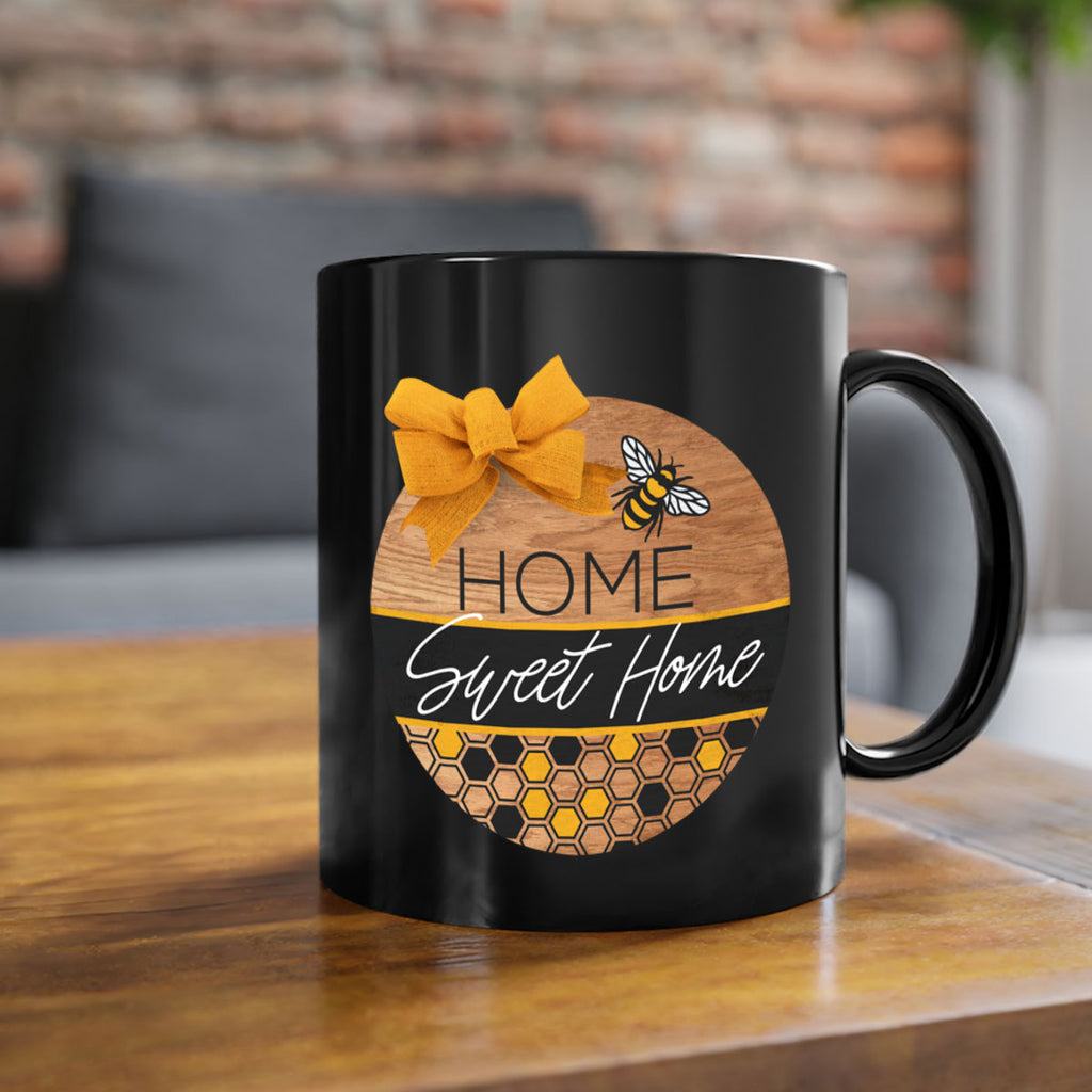 Home Sweet Home Bee and hive pattern Mockup242#- spring-Mug / Coffee Cup