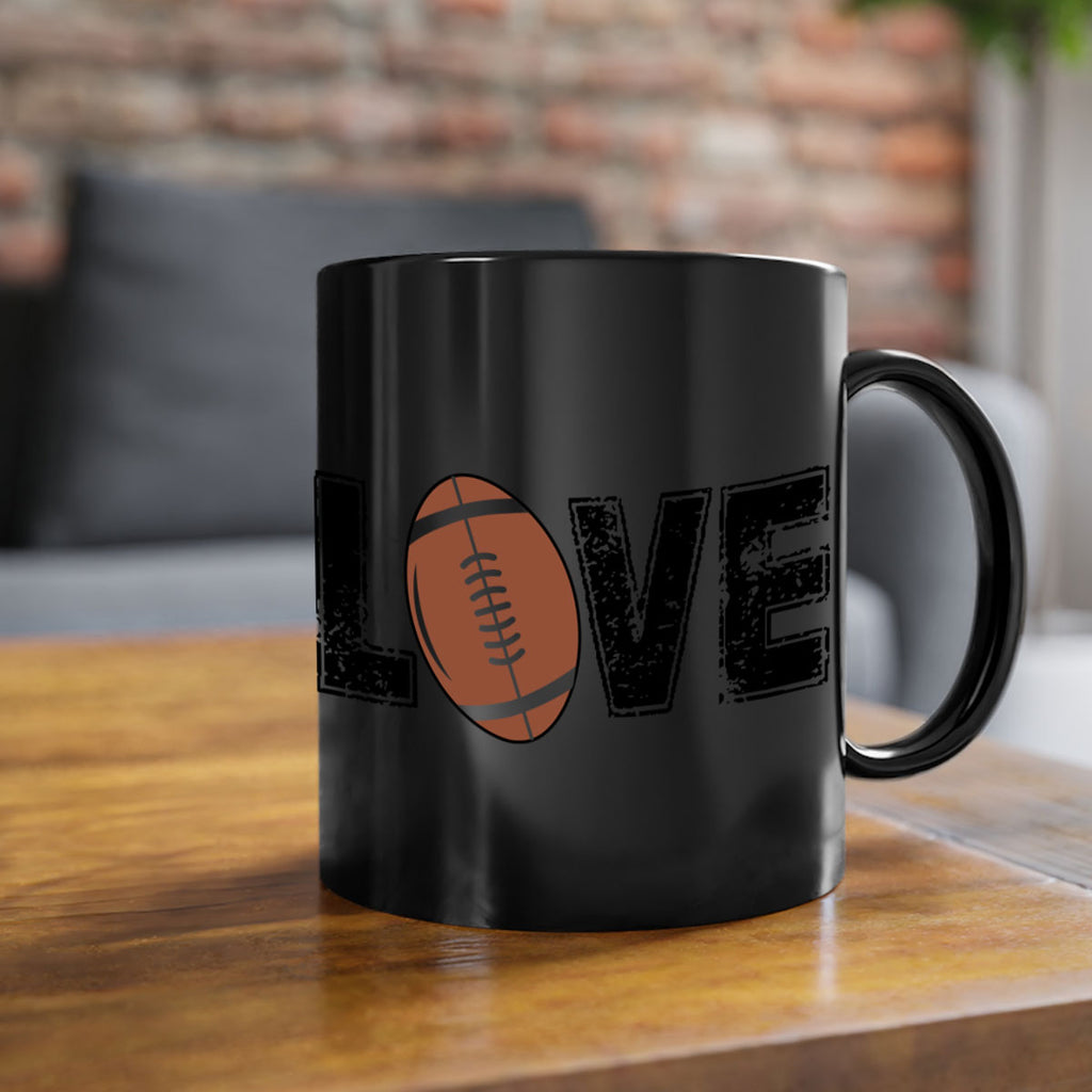 Love 739#- football-Mug / Coffee Cup