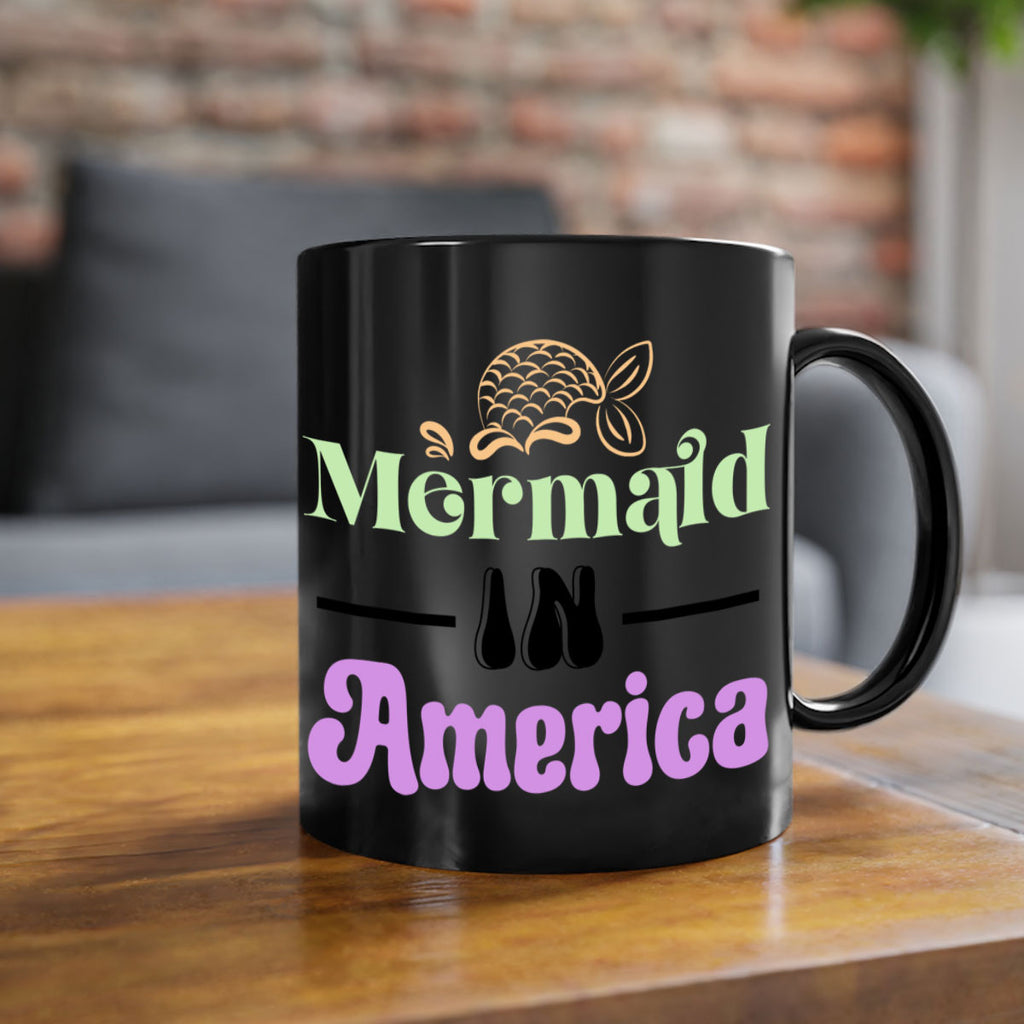 Mermaid In America 420#- mermaid-Mug / Coffee Cup