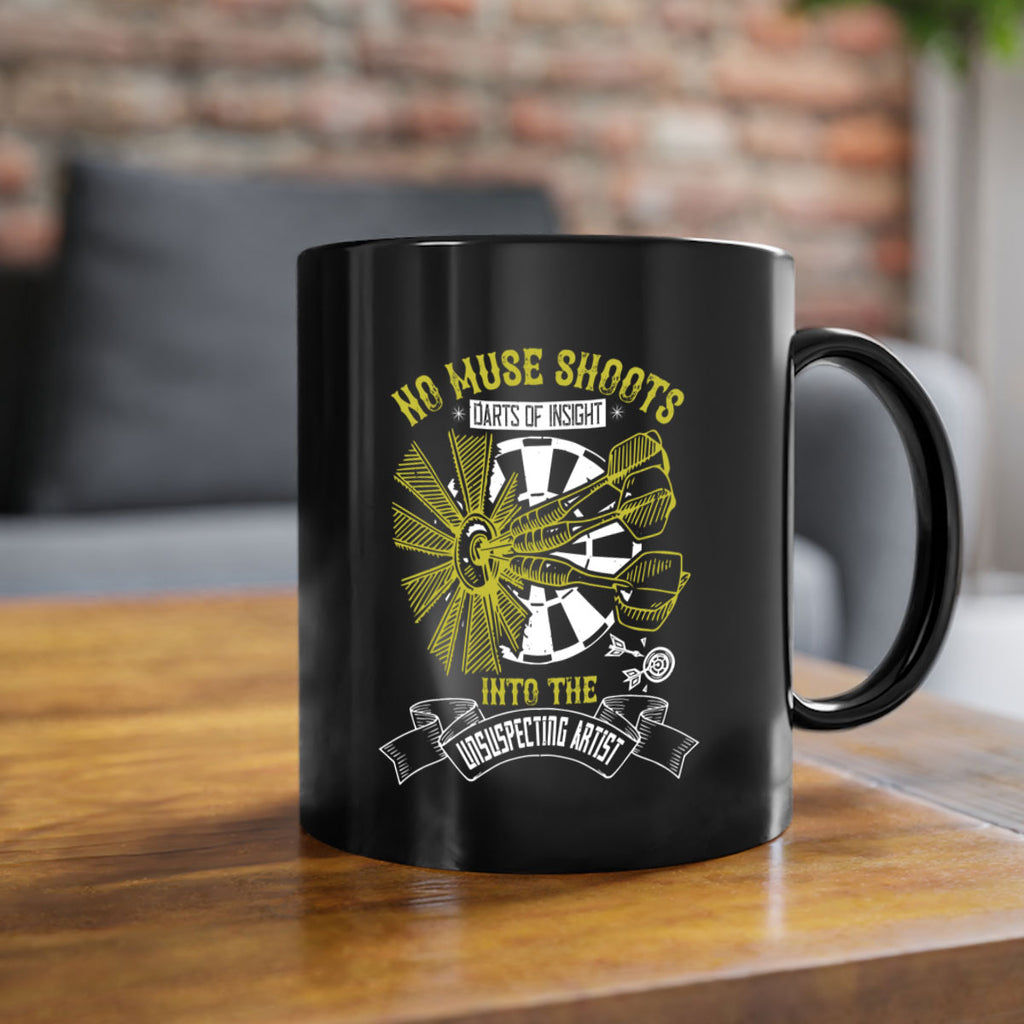 No muse shoots darts of insight into the unsuspecting artist 1914#- darts-Mug / Coffee Cup