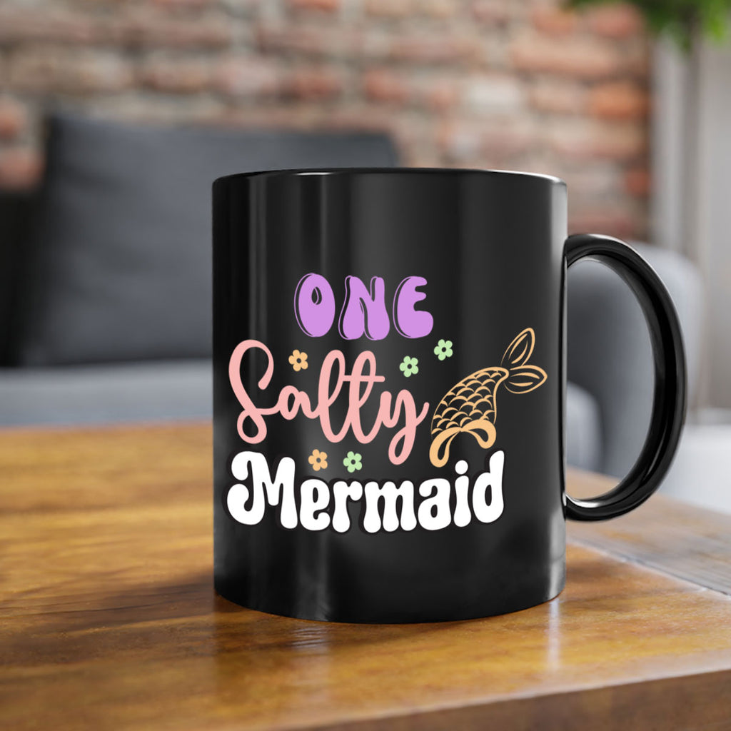 One Salty Mermaid 529#- mermaid-Mug / Coffee Cup