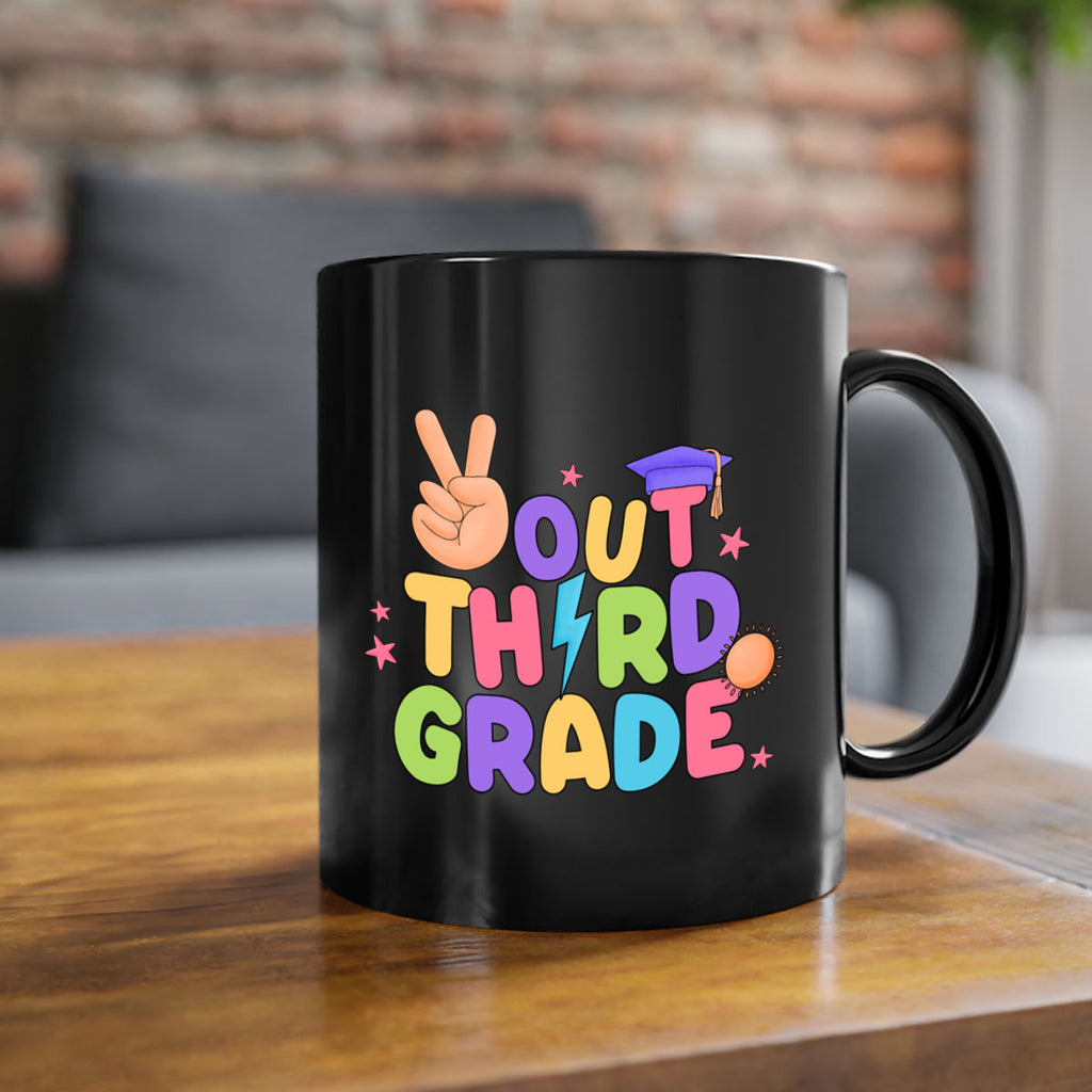 Peace Out 3rd Grade Peace 18#- Third Grade-Mug / Coffee Cup