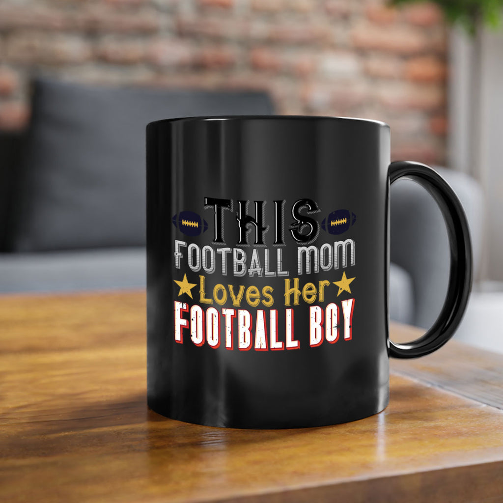 This football mom loves her footboll boy 142#- football-Mug / Coffee Cup