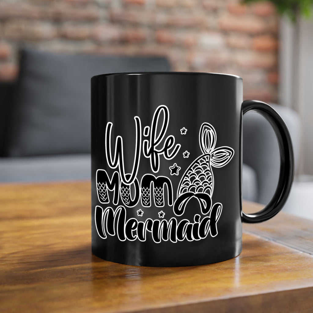 Wife Mom Mermaid 675#- mermaid-Mug / Coffee Cup