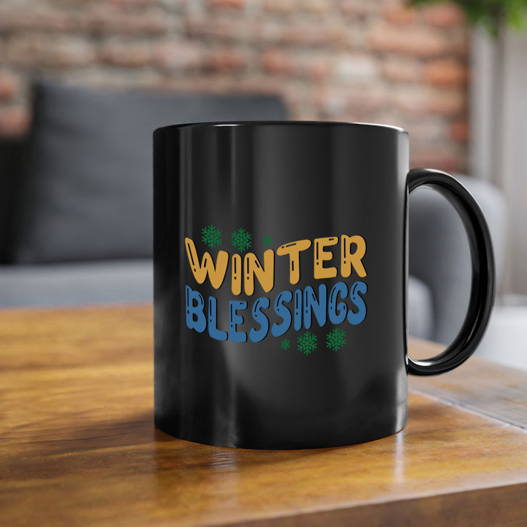 Winter Blessings 547#- winter-Mug / Coffee Cup