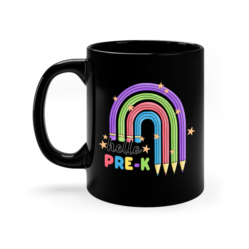 Hello PreK Pencil Rainbow 5#- preK-Mug / Coffee Cup