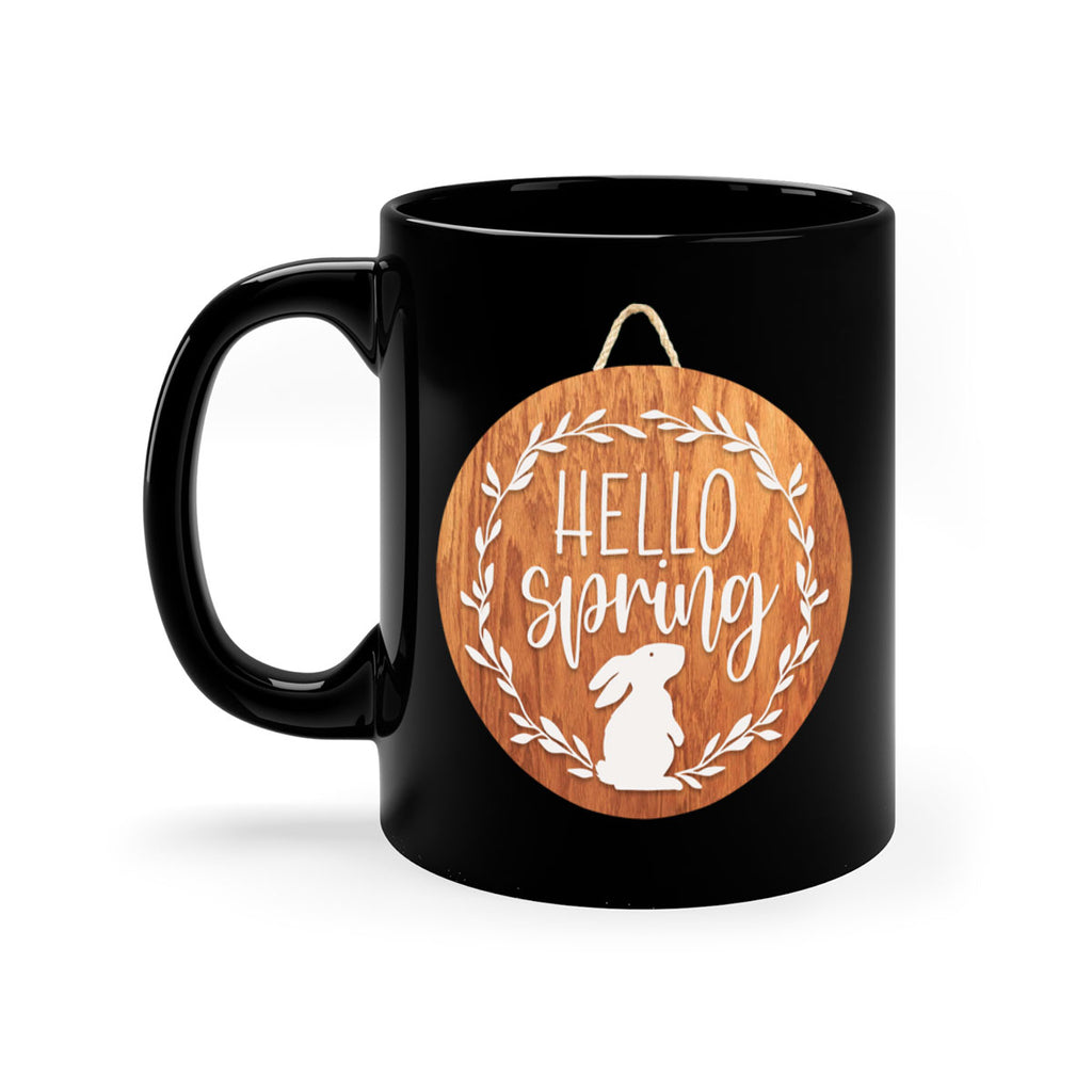 Hello Spring Bunny Wreath Mockup191#- spring-Mug / Coffee Cup