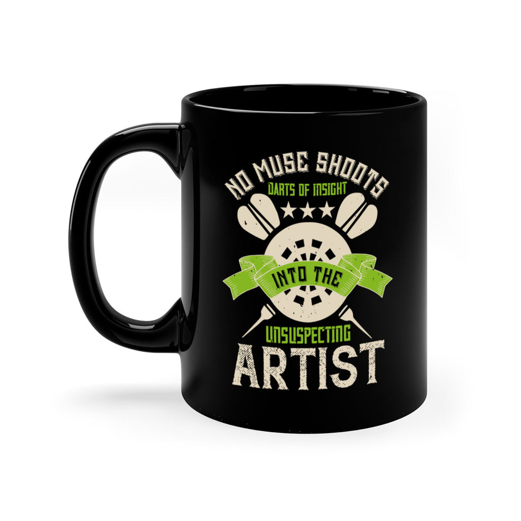 No muse shoots darts of insight into the unsuspecting artis 1924#- darts-Mug / Coffee Cup