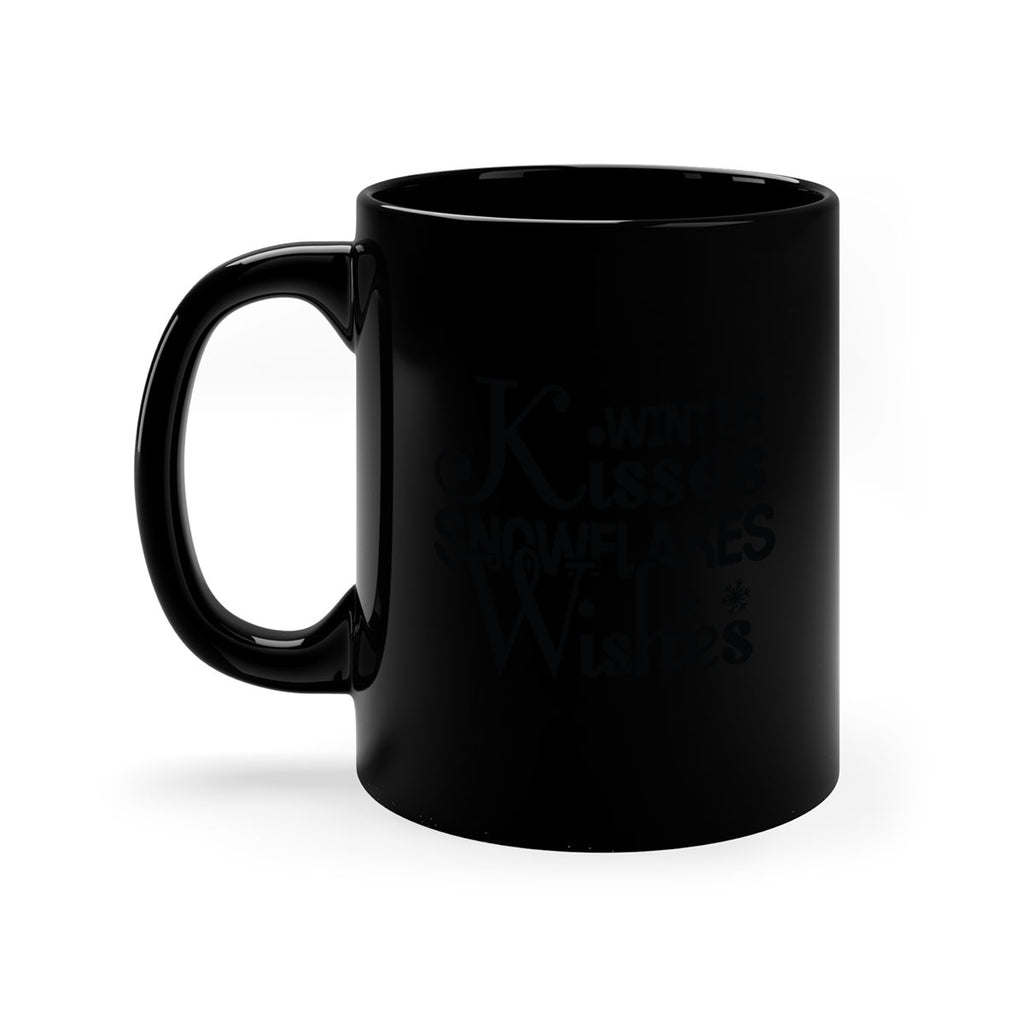Winter Kisses Snowflakes Wishes 521#- winter-Mug / Coffee Cup