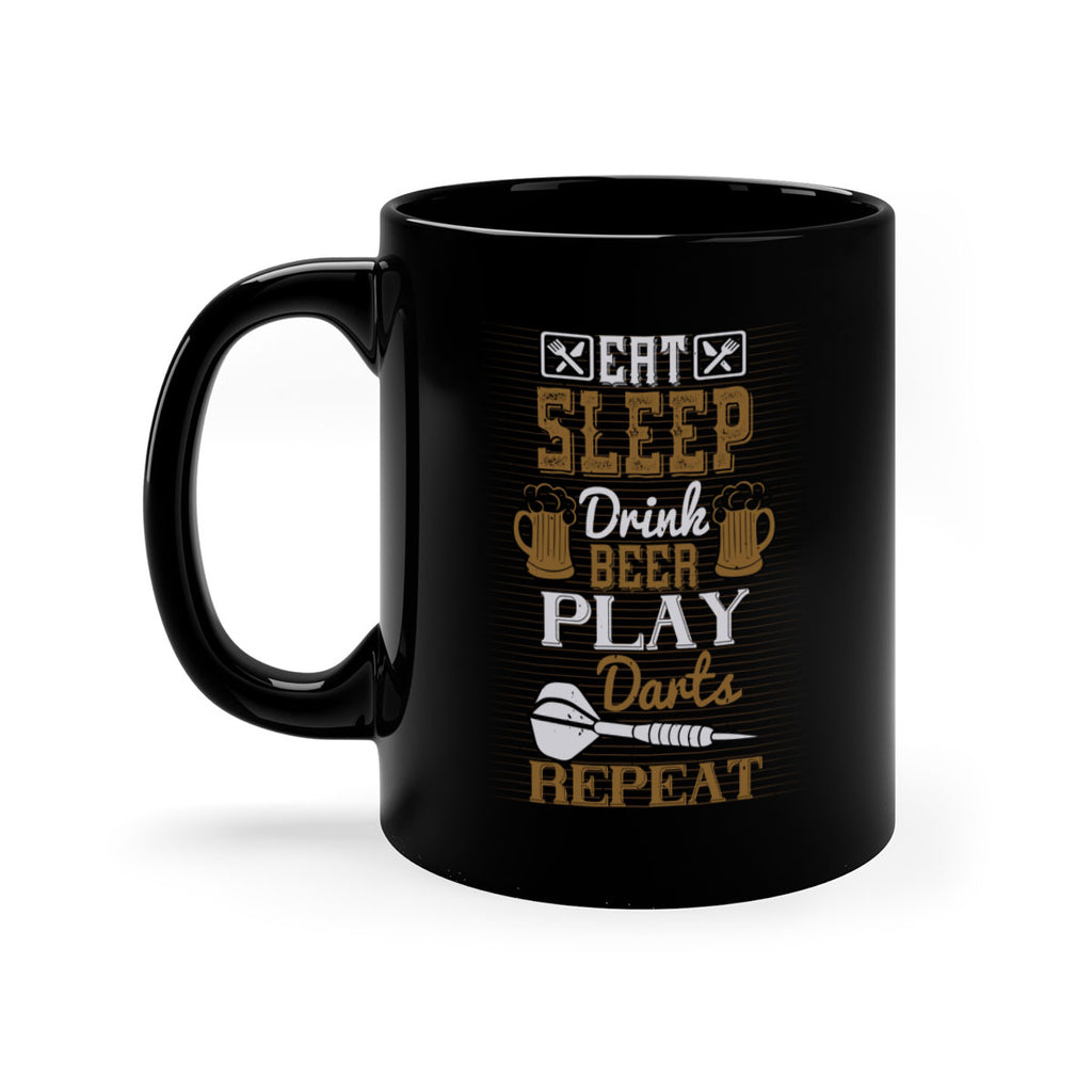 eat sleep drink beer play darts repeat 2259#- darts-Mug / Coffee Cup
